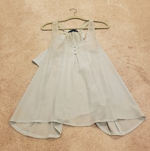Light blue babydol chiffon tank top